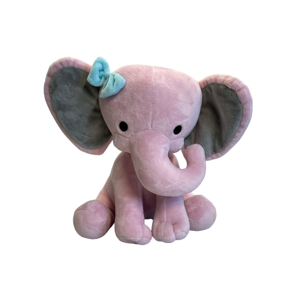 Lambs & Ivy Bedtime Originals Hazel Pink Elephant 10" Plush Stuffed Animal‎